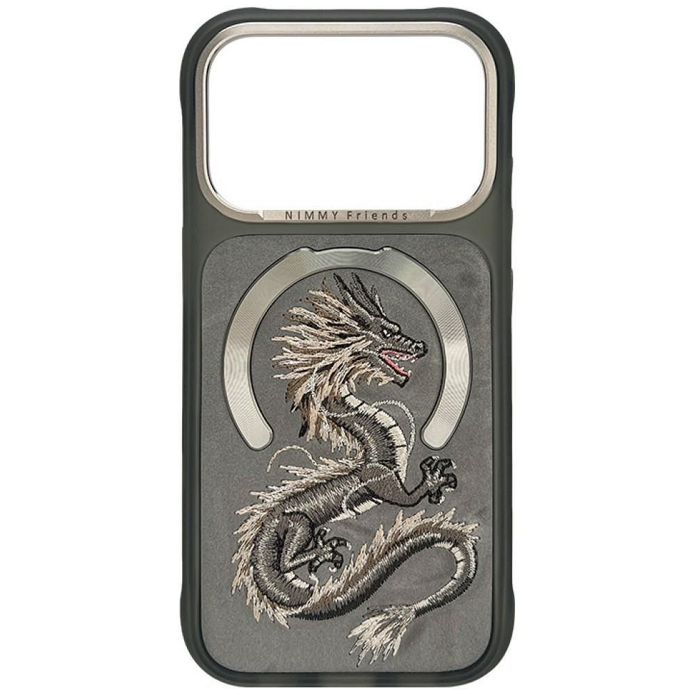 NIMMY case MAGNETIC FANTASY ANIMAL DRAGON compatible with MagSafe for IPHONE 18 Pro Max/17 Pro Max grey