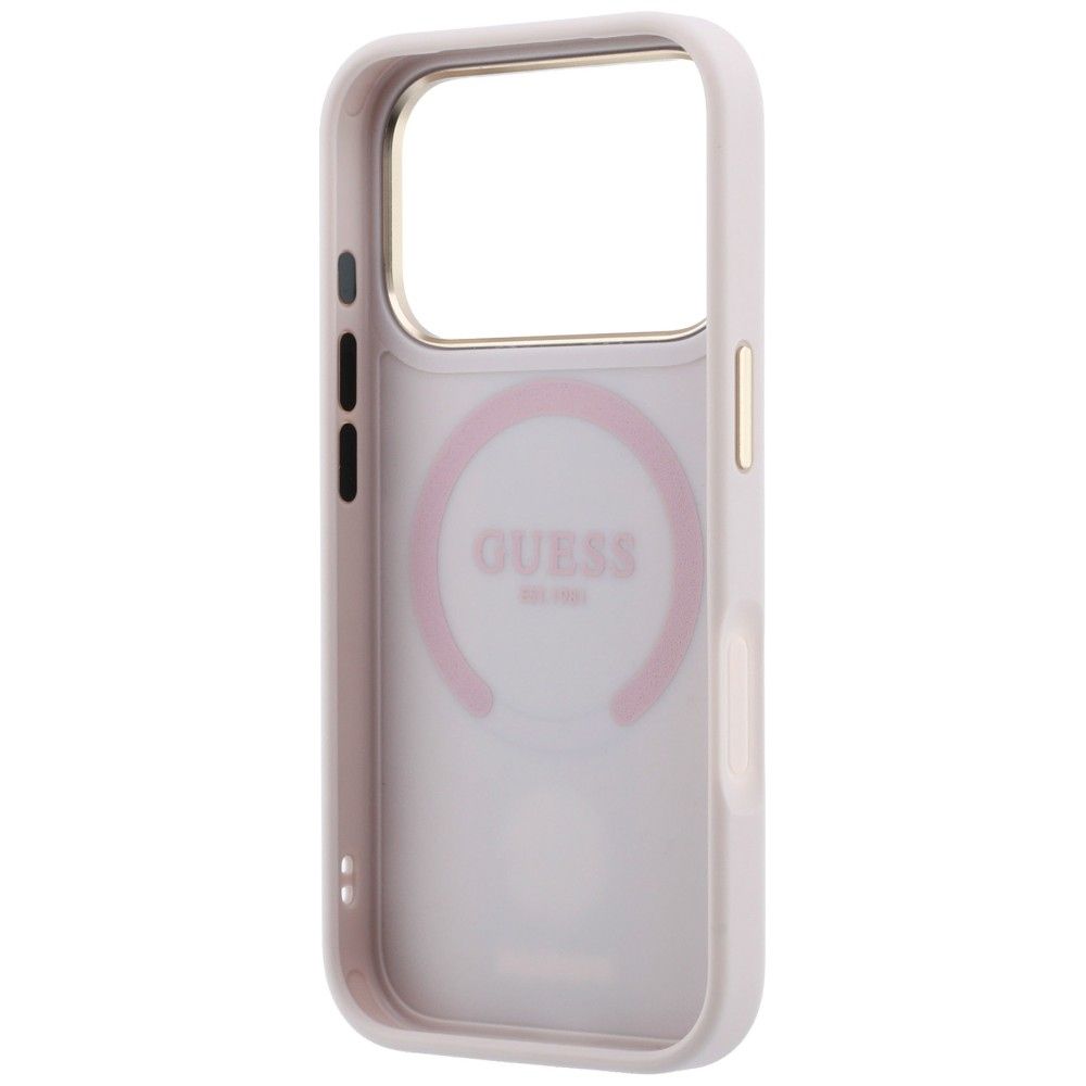 Case for IPHONE 18 Pro Max/17 Pro max compatible with MagSafe (Stripe Round and Classic Logos 4G) pink