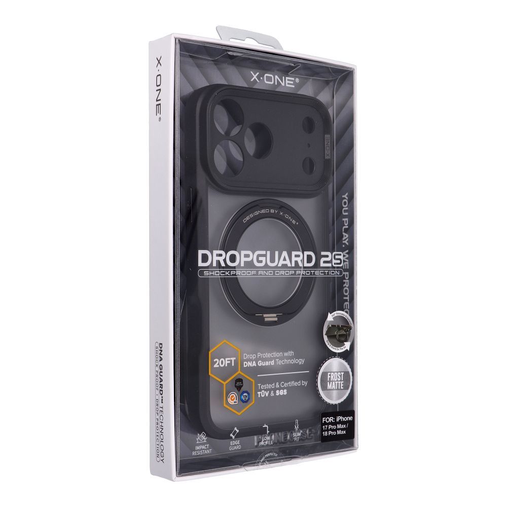 X-ONE Dropguard 2S (stand edition) compatible with MagSafe for iPhone 18 Pro Max / 17 Pro Max black frost matte