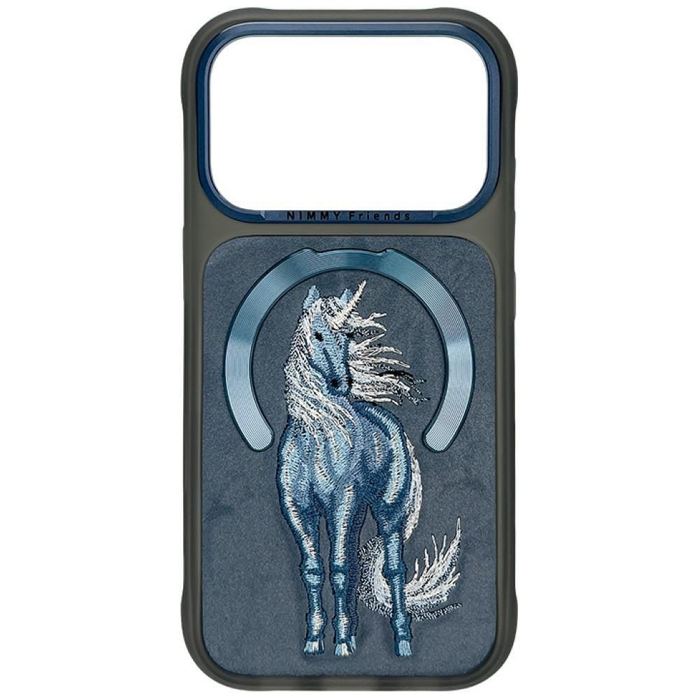 NIMMY case MAGNETIC FANTASY ANIMAL UNICORN compatible with MagSafe for IPHONE 18 Pro Max/17 Pro Max blue