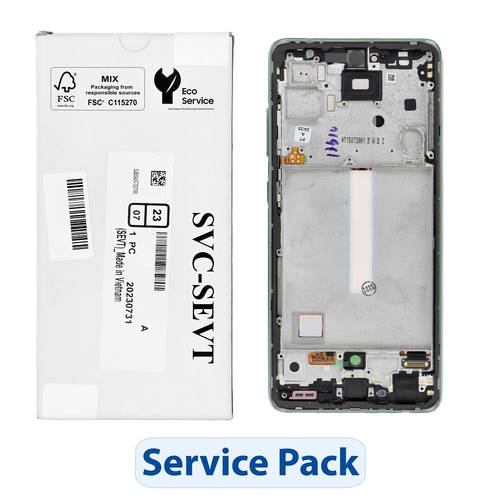 ServicePack LCD Display SAMSUNG A52S 5G A528B GH82-26861E Green