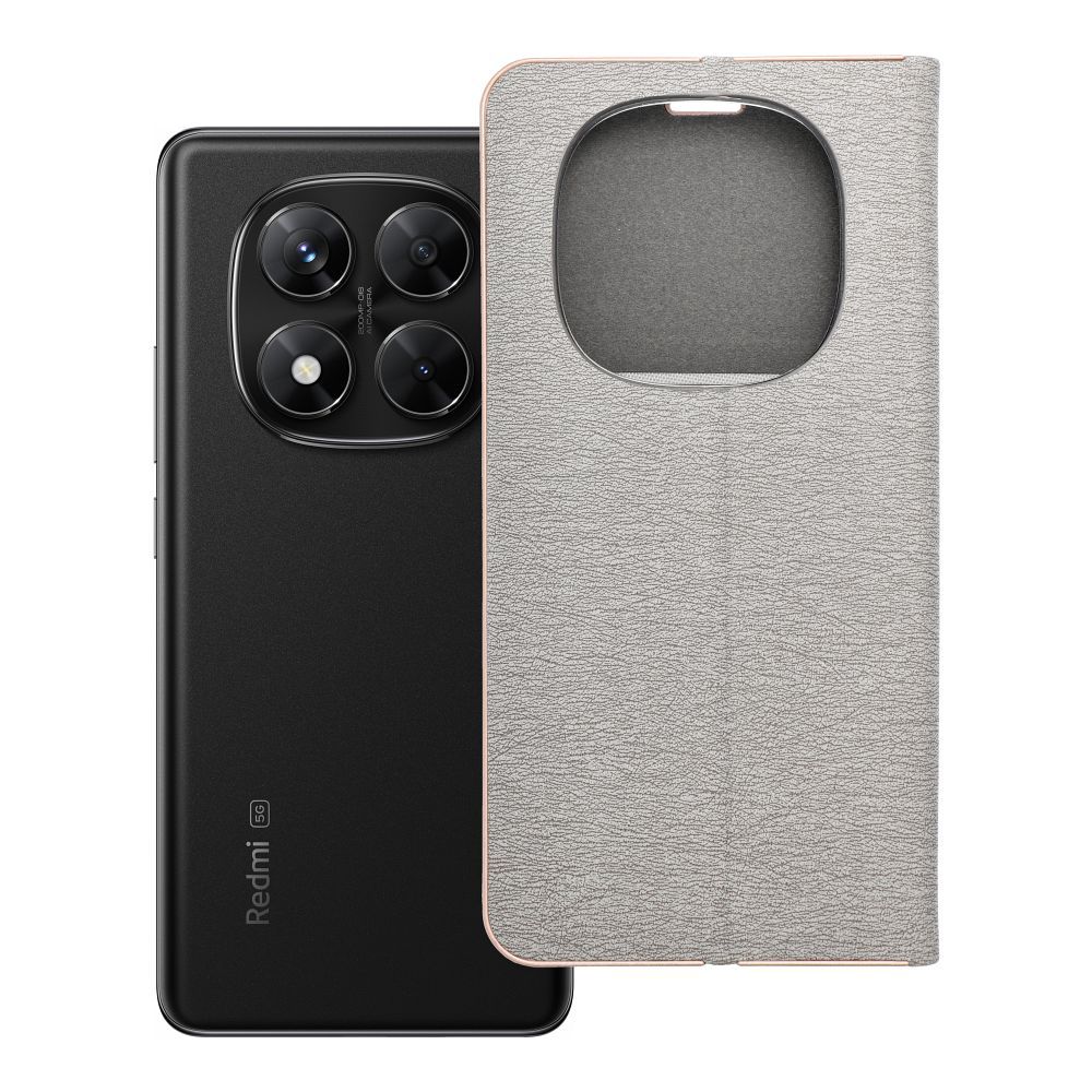 Flip case for Xiaomi Redmi NOTE 14 PRO 5G / 14 PRO PLUS 5G Luna Book Gold silver