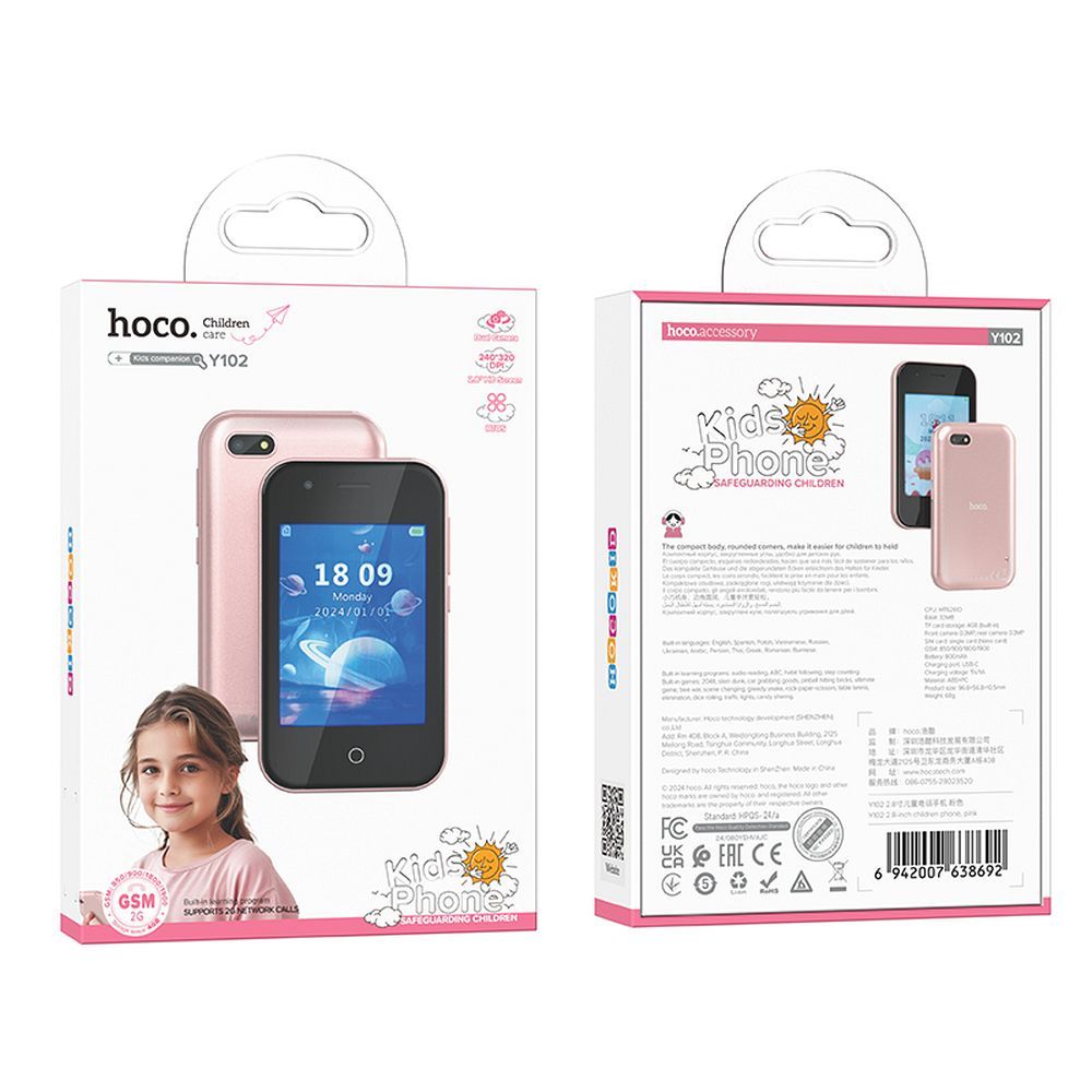 Smartphone for kids Hoco 2,8" 2G Y102 pink