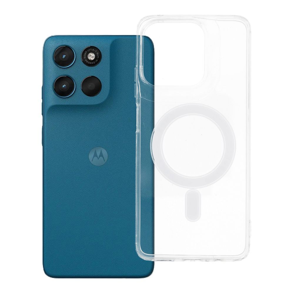 Case for Motorola G57 / G57 Power Clear Mag Cover (MID) compatible z MagSafe transparent