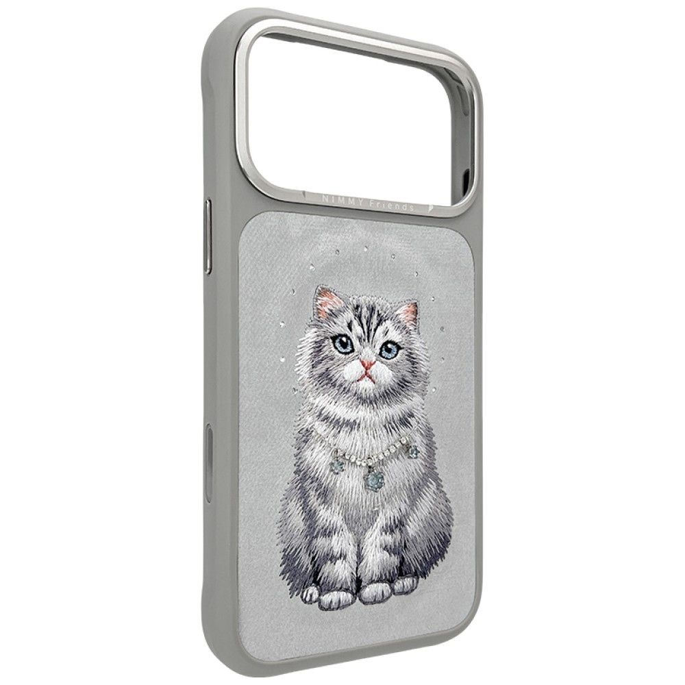 NIMMY case LUCKY FASHION CAT compatible with MagSafe for IPHONE 18 Pro Max/17 Pro Max grey