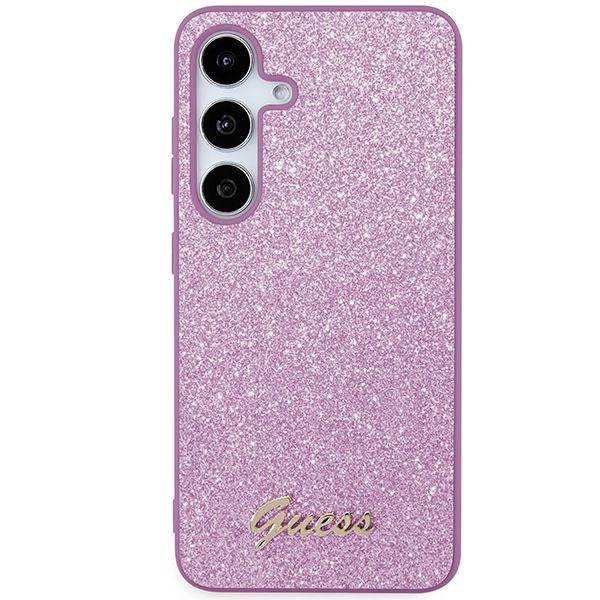 GUESS case for SAMSUNG S24 GUHCS24SHGGSHU (Glitter Script) purple