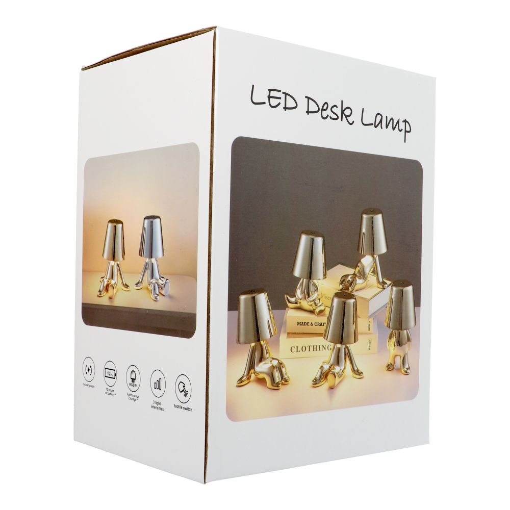 Lampka nocna GOLD MAN Art Deco siedzący (wzór 2) MLTL