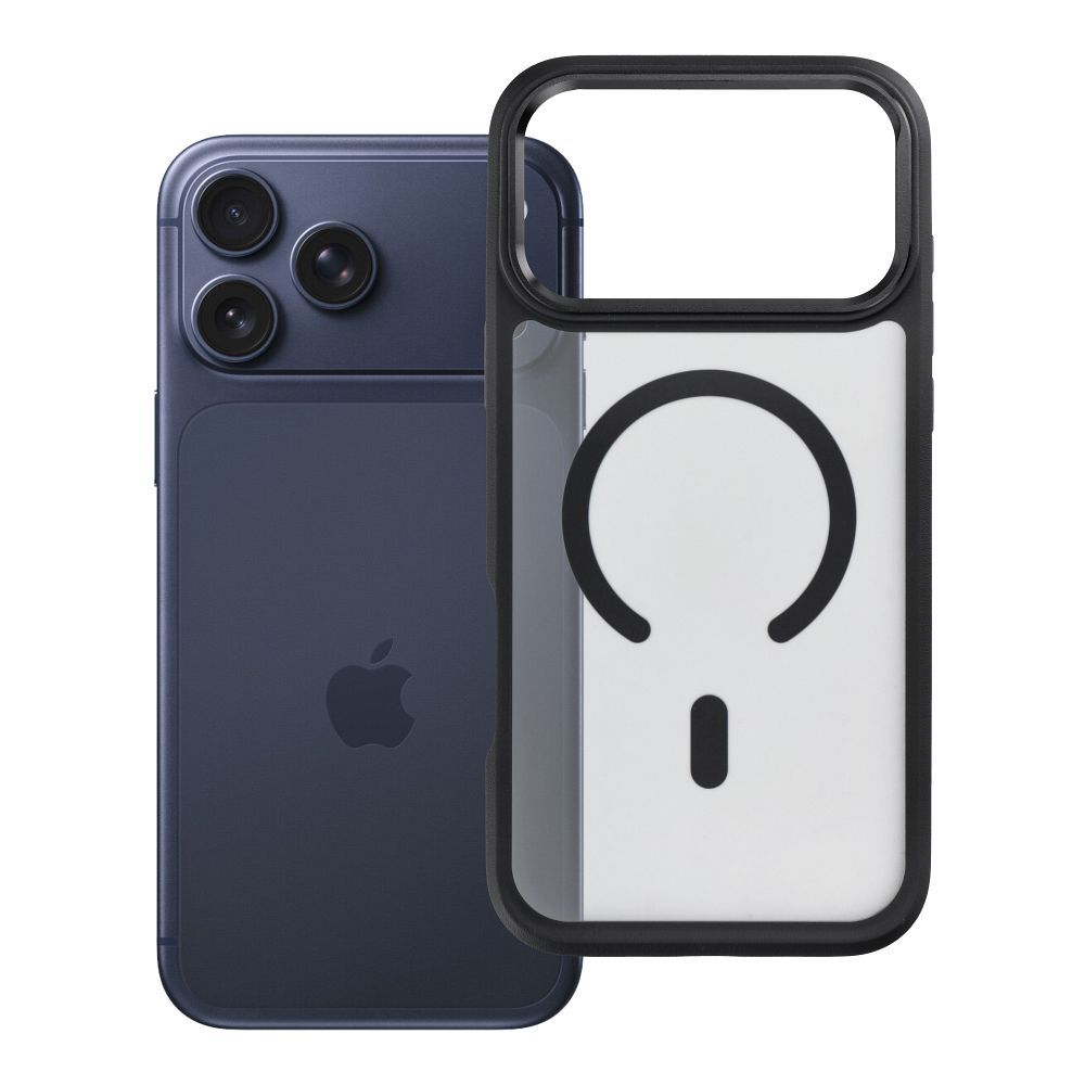 Case for iPhone 18 Pro Max / 17 Pro Max Forcell F-Protect Smoke Hybrid Premium compatible with MagSafe black