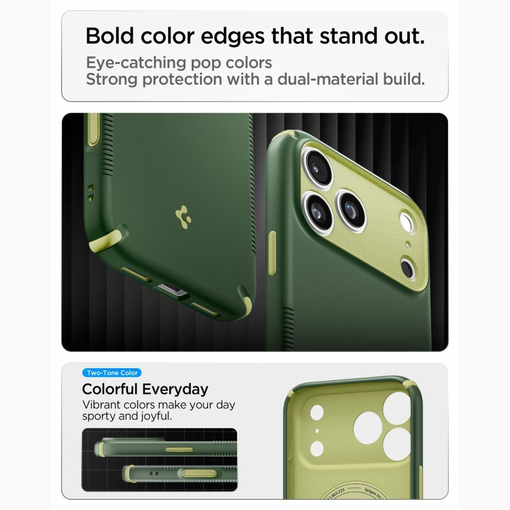 SPIGEN case NANO POP HYBRID compatible with MagSafe for IPHONE 18 Pro Max / 17 Pro Max avo green