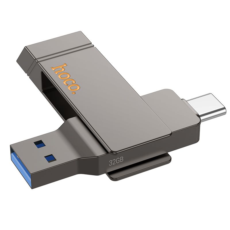 Pendrive 32GB USB 3.2 (USB A + USB C) Hoco UD15 gray