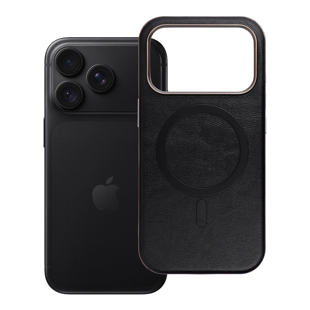 Case for iPhone 18 Pro / 17 Pro Gentleman Mag Cover compatible with MagSafe black
