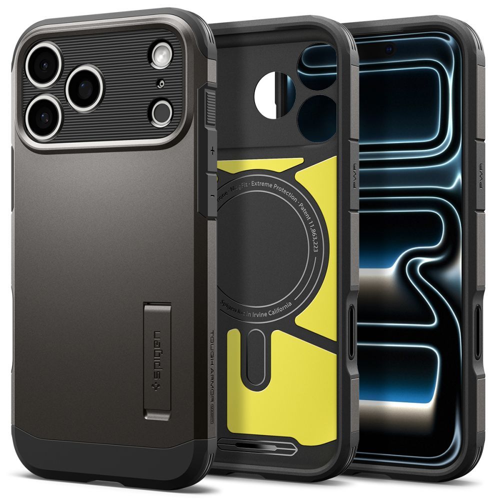 SPIGEN case TOUGH ARMOR T compatible with MagSafe for IPHONE 18 Pro Max / 17 Pro Max gunmetal