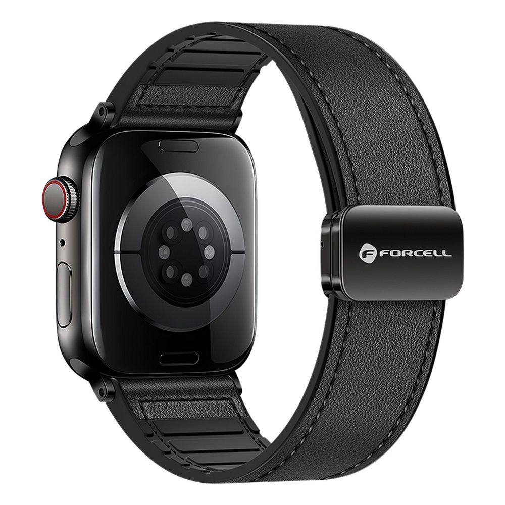 Strap to Apple Watch Forcell F-Design FA21 magnetic eco-friendly leather 38 / 40 / 41 mm black