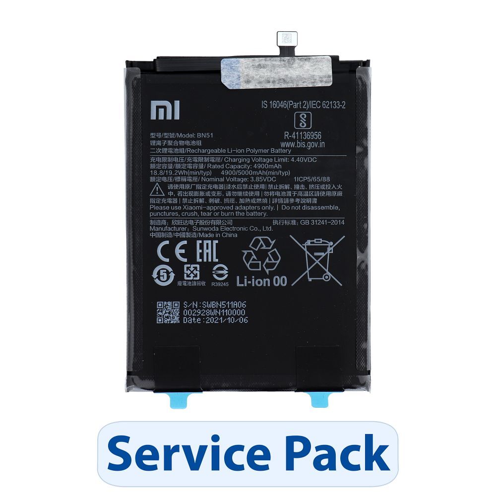 ServicePack Battery BN54 for XIAOMI Redmi 9 / Note 9 / Redmi 10X 4G