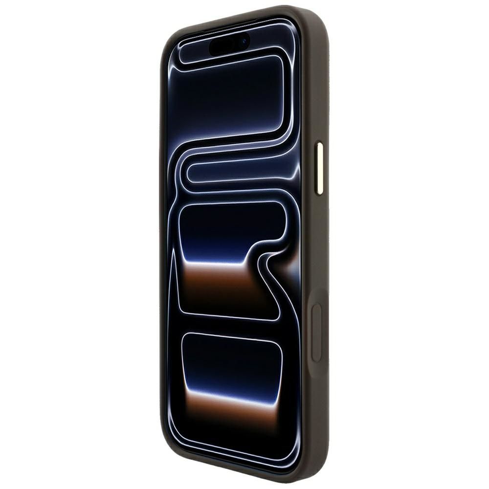 Case for IPHONE 18 Pro Max/17 Pro Max compatible with MagSafe (Stripe Round and Classic Logos 4G) brown