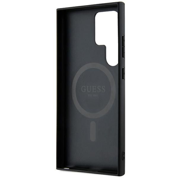 GUESS case for SAMSUNG S24 Ultra compatible with MagSafe GUHMS24LG4GFRK (4G Ring classic logo) black