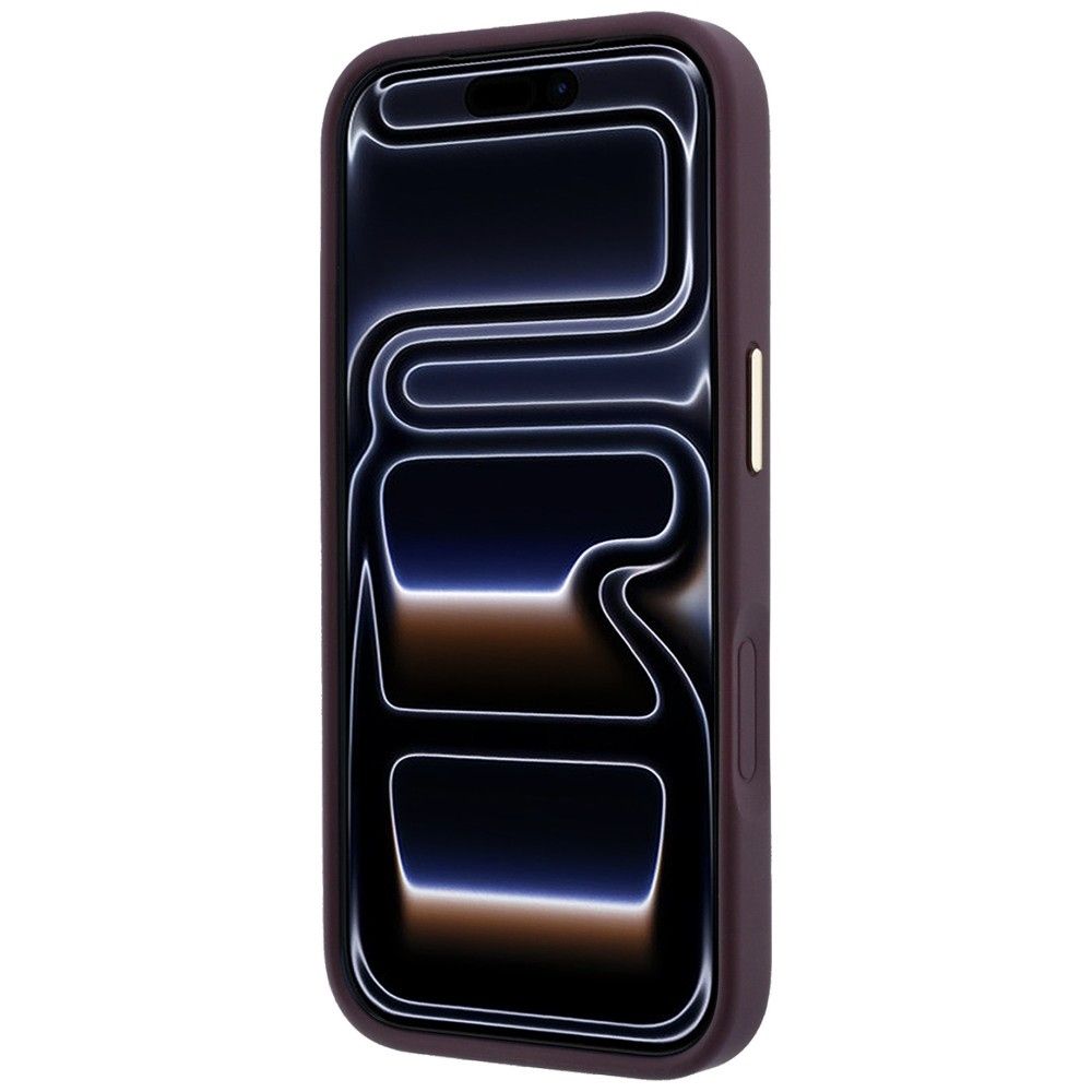 Case for IPHONE 18 Pro/17 Pro compatible with MagSafe (Stripe Peony 4G Logo) burgundy