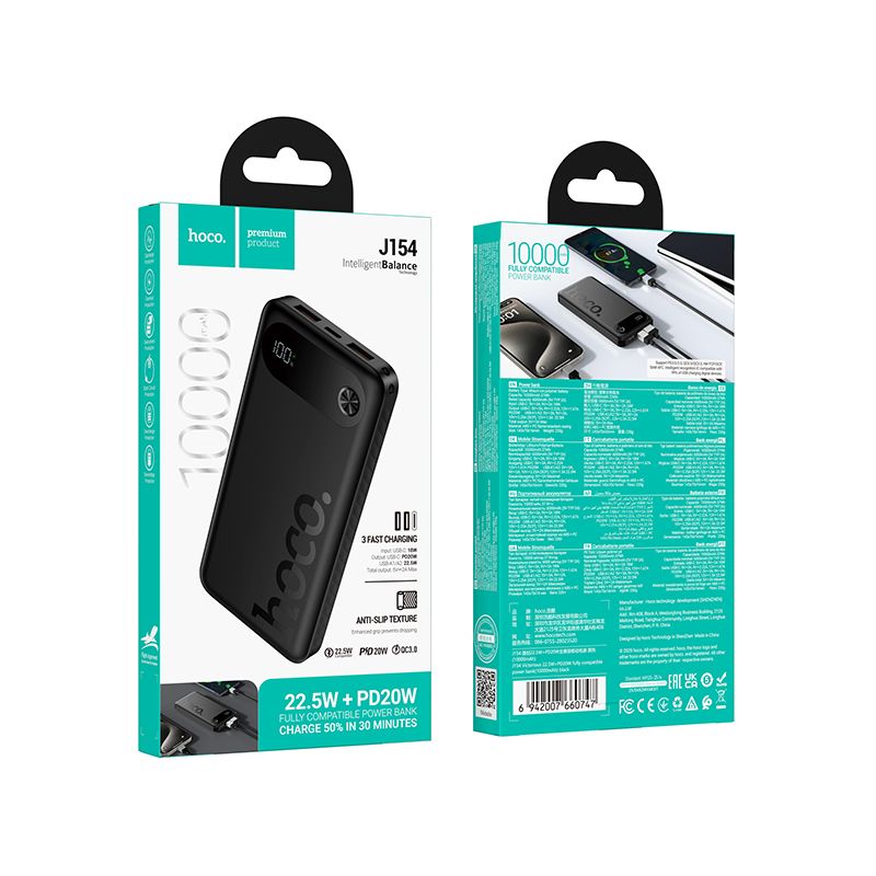 Powerbank Hoco 10000 mAh QC PD 22,5W J154 black
