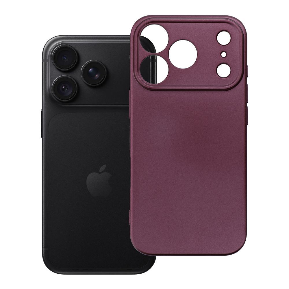 Case for iPhone 18 Pro / 17 Pro Metallic burgundy