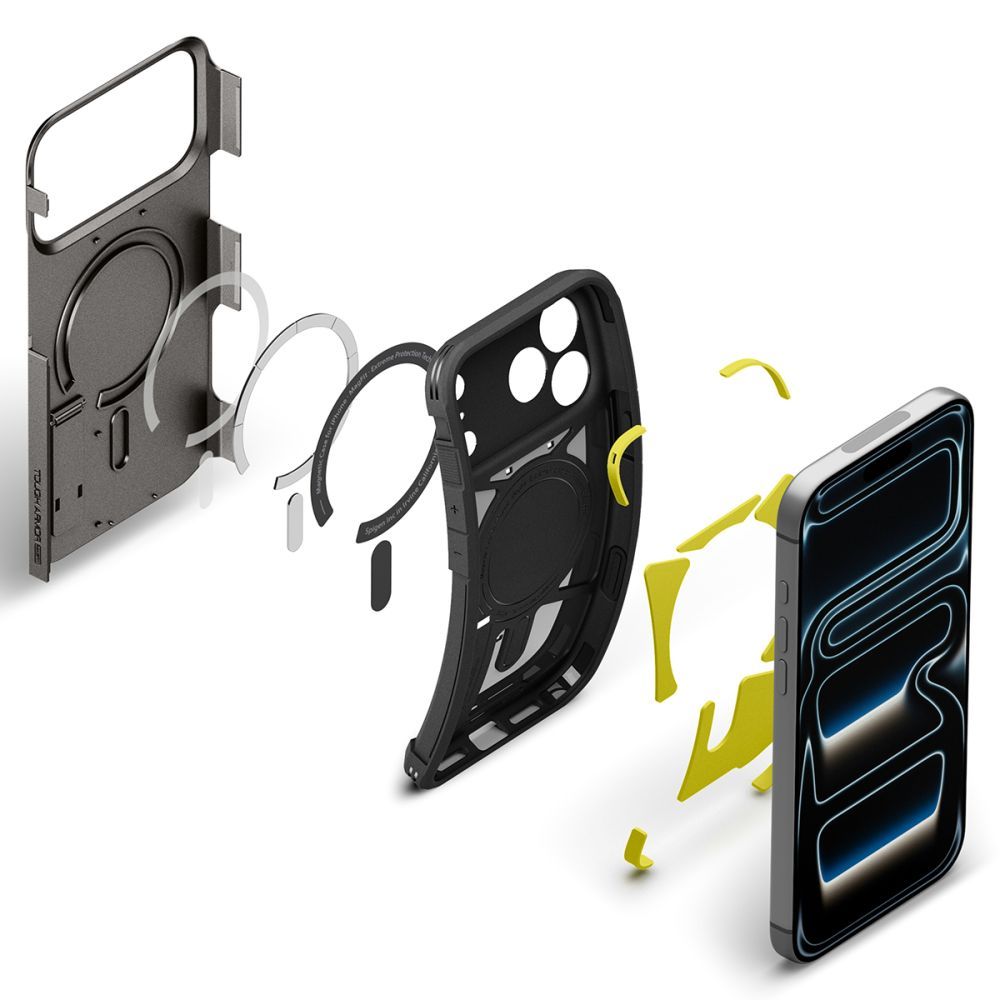 SPIGEN case TOUGH ARMOR T compatible with MagSafe for IPHONE 18 Pro / 17 Pro gunmetal