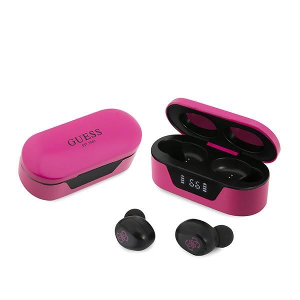 Wire earphones Guess TWS + docking station GUTWST31EM magenta