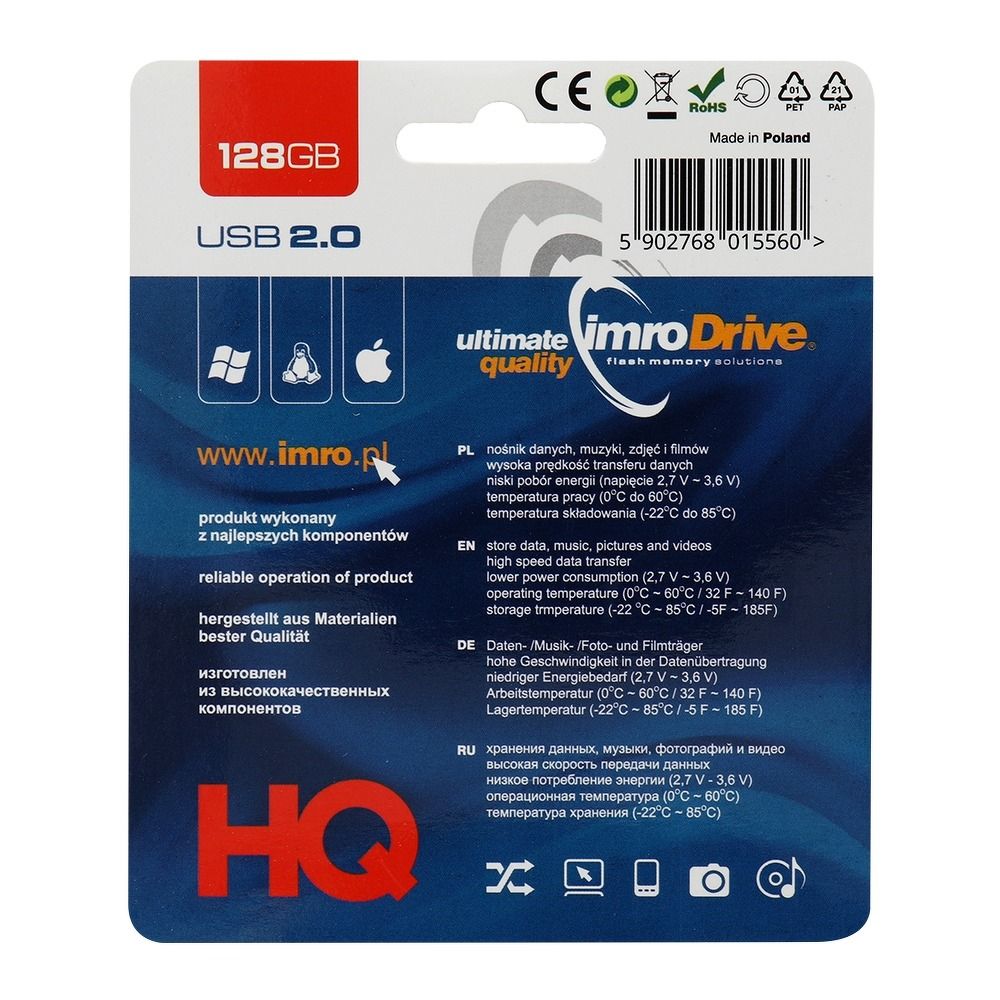 IMRO pendrive BLACK 128GB USB2.0