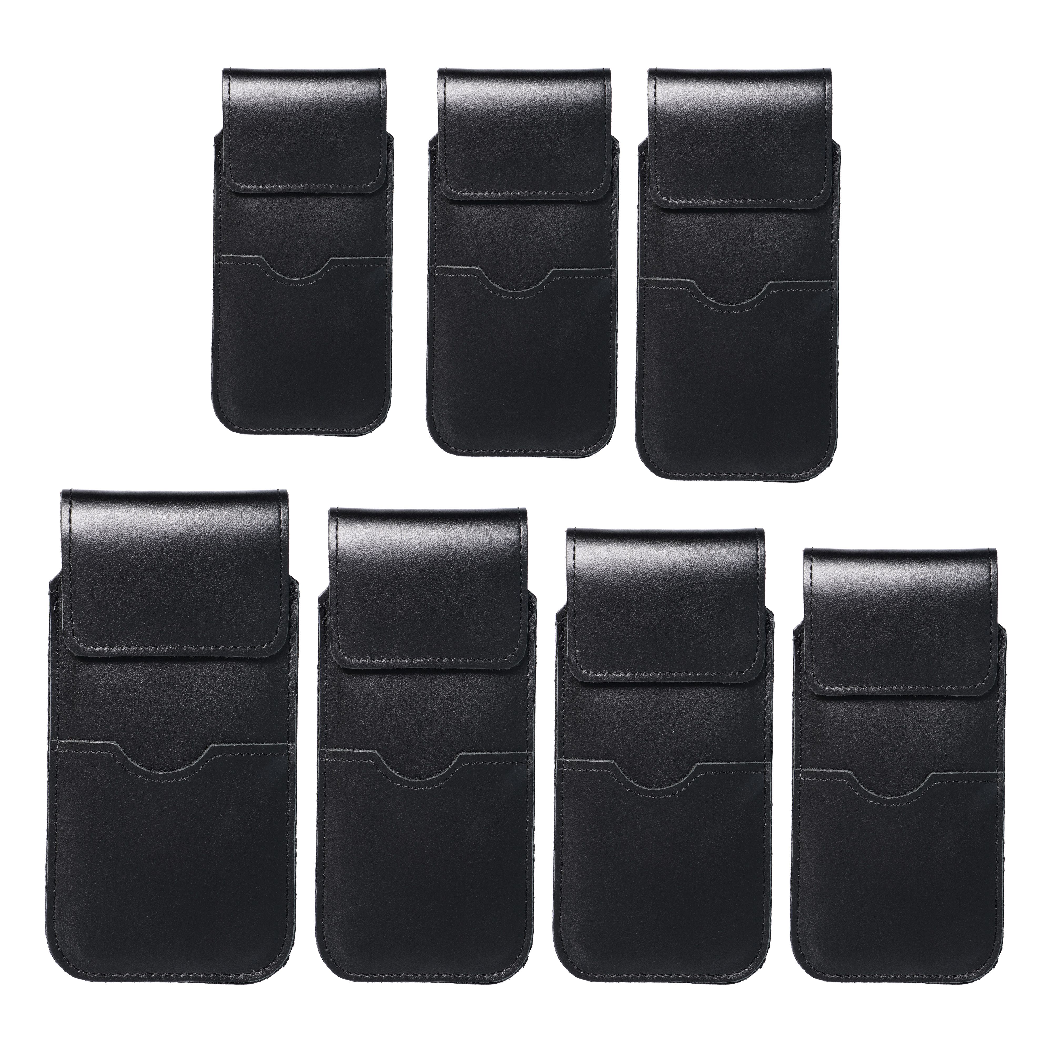 ROYAL - Leather universal flap pocket / black - Size XL - IPHONE 11 / 12 / 13 / SAMSUNG S7 EDGE