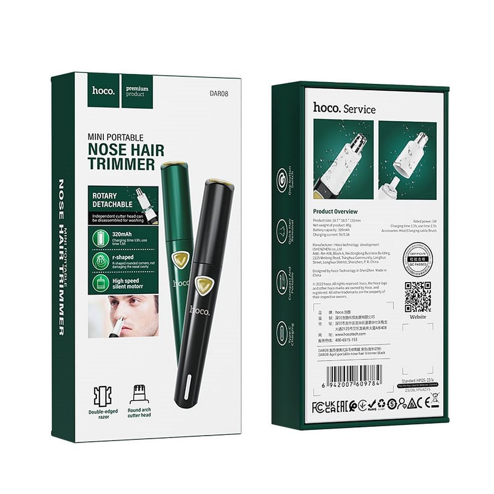 Nose hair trimmer Hoco DAR08 green