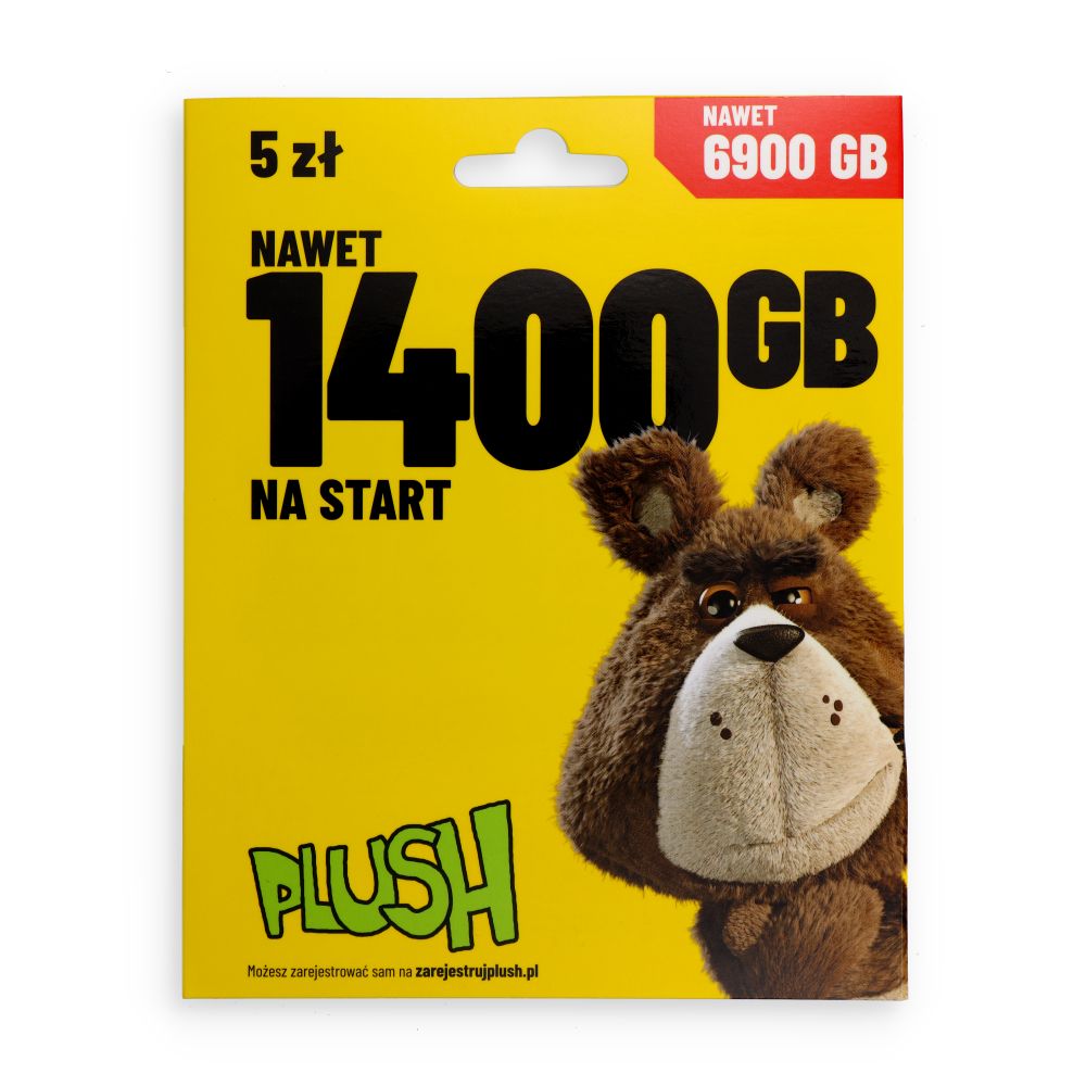 Starter card PLUSH 5 zł Internet Kompleksowy Bis