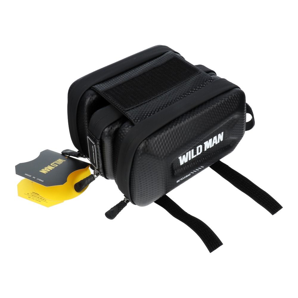 WILDMAN traveling bag for bicycle frame with zipper E6S 1,2L ( 4 "- 7" ) black