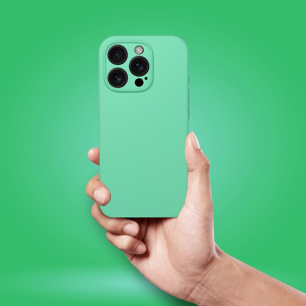 Futerał SILICONE 2mm do IPHONE 17 Pro Max kompatybilny z MagSafe miętowy