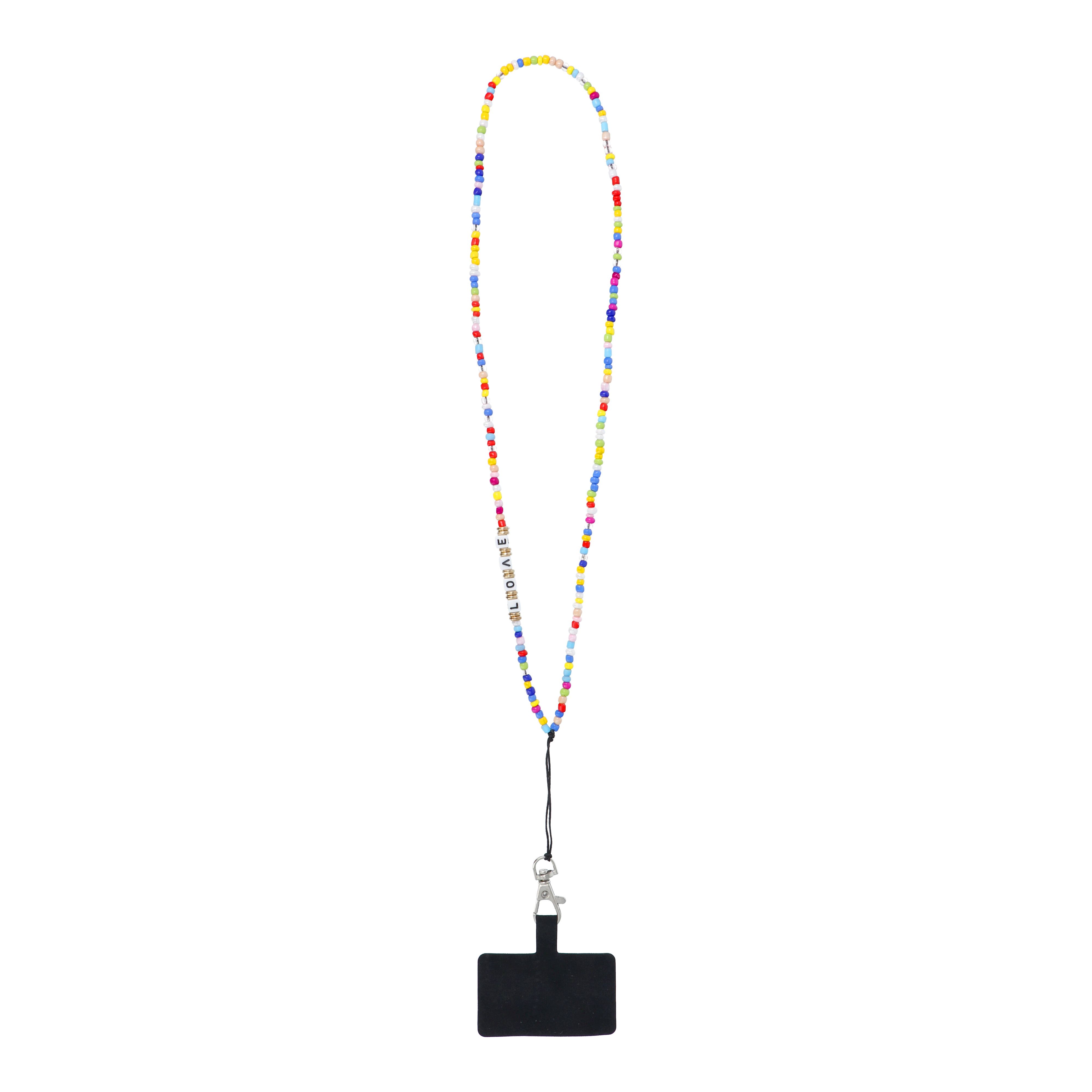 PIXIE pendant for the phone / cord length 68cm (34cm in the loop) / on neck - beads