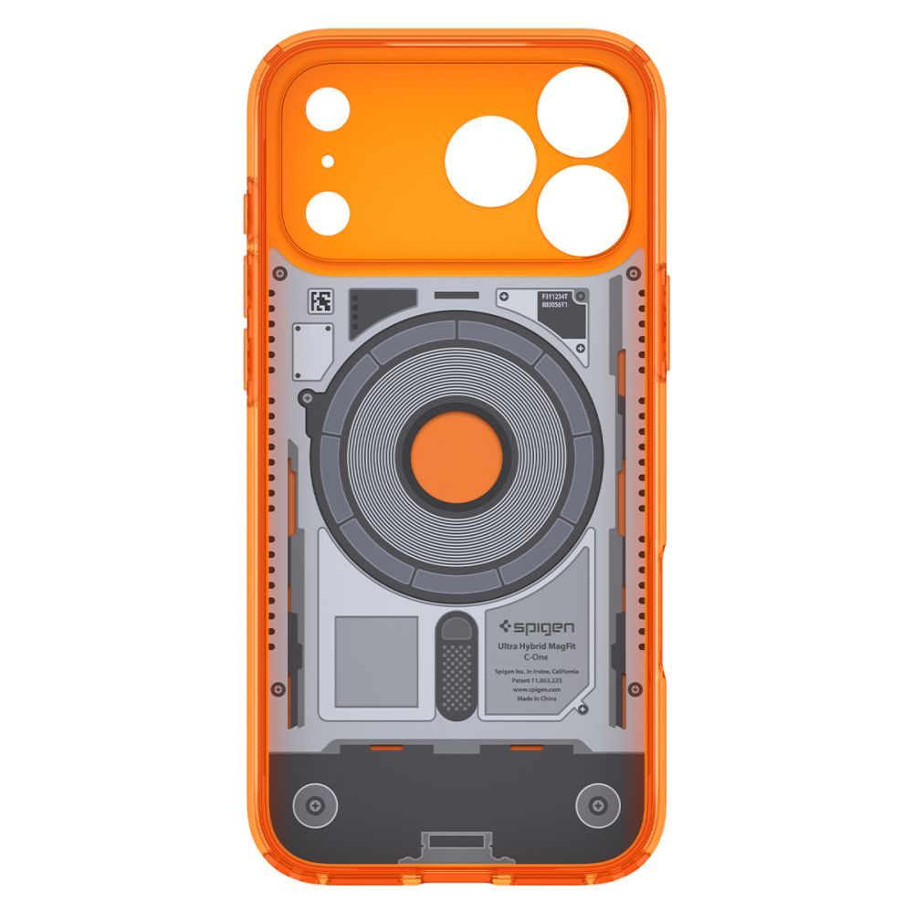 SPIGEN case ULTRA HYBRID compatible with MagSafe for IPHONE 17 Pro/18 Pro c-one tangerine