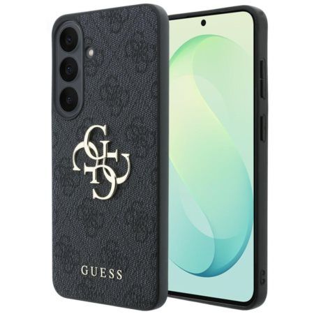 GUESS case for SAMSUNG S26 FE (Leather 4G Metal Logo) black