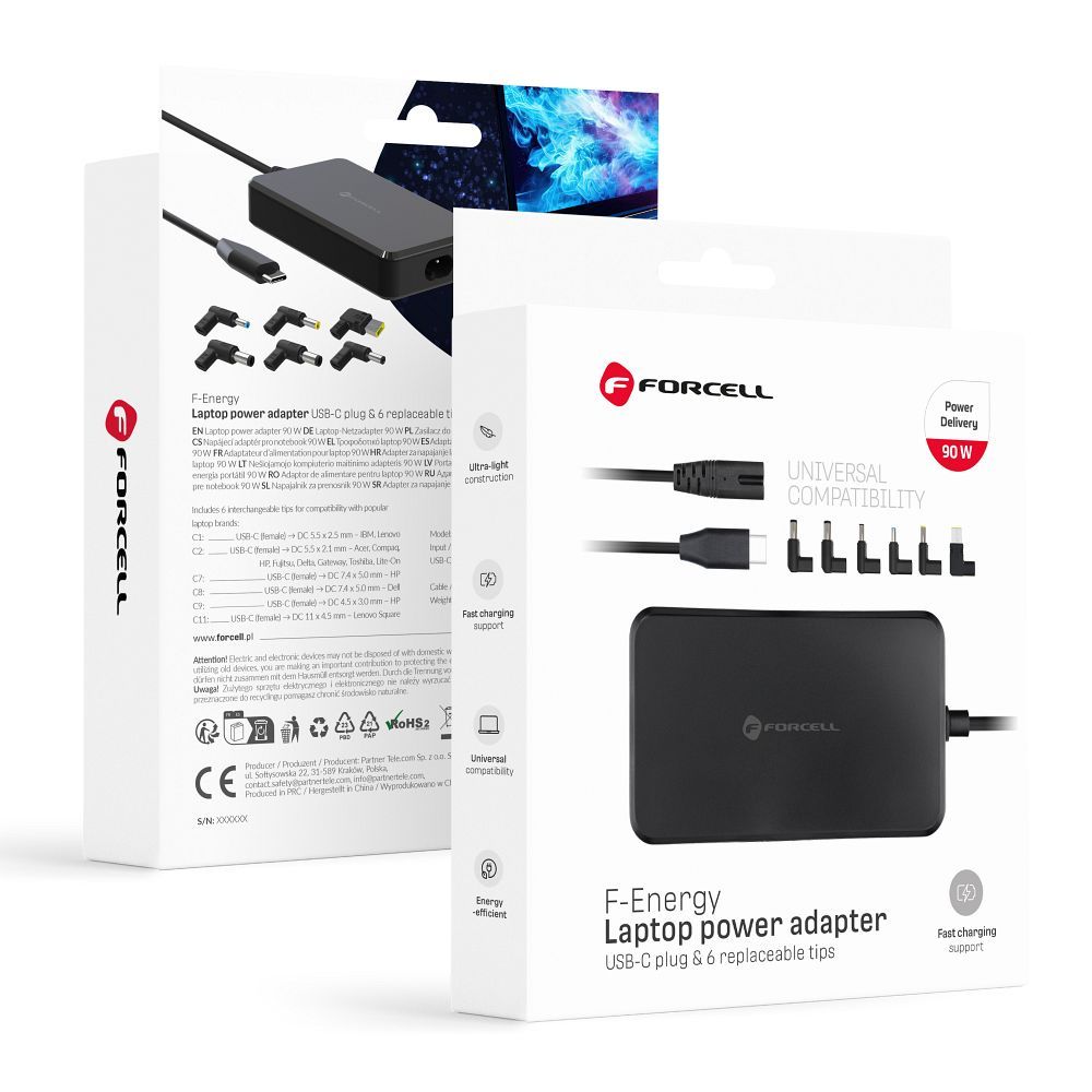 FORCELL F-ENERGY E856 universal laptop charger