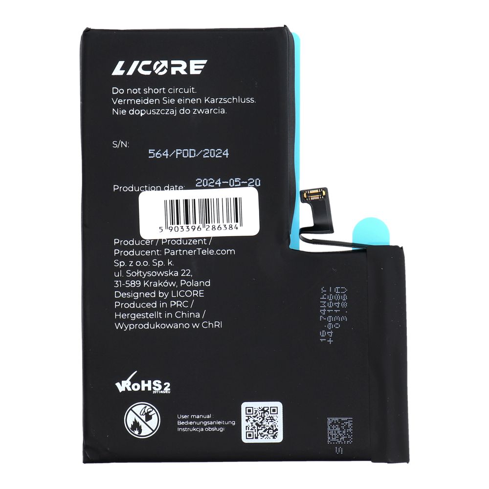 LICORE bateria do IPHONE 14 Pro Max 4323 mAh