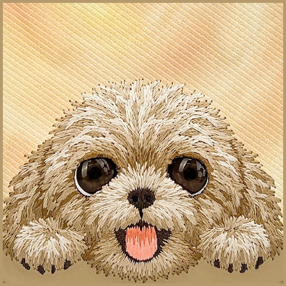 NIMMY case BIG EYED LYING TEDDY POODLE compatible with MagSafe for IPHONE 18 Pro/17 Pro brown