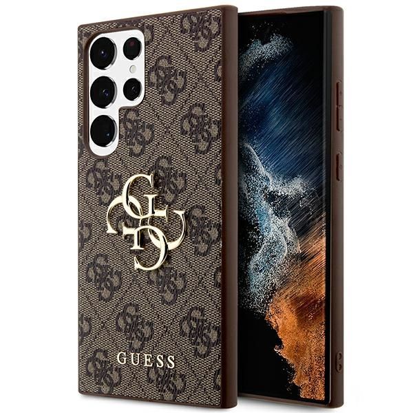 GUESS case for SAMSUNG S24 Ultra GUHCS24L4GMGBR (Leather 4G Metal Logo) brown