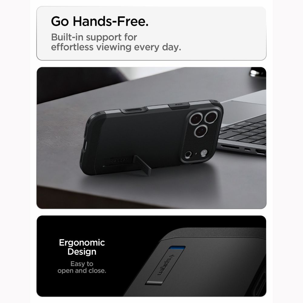 SPIGEN case TOUGH ARMOR T compatible with MagSafe for IPHONE 18 Pro / 17 Pro black