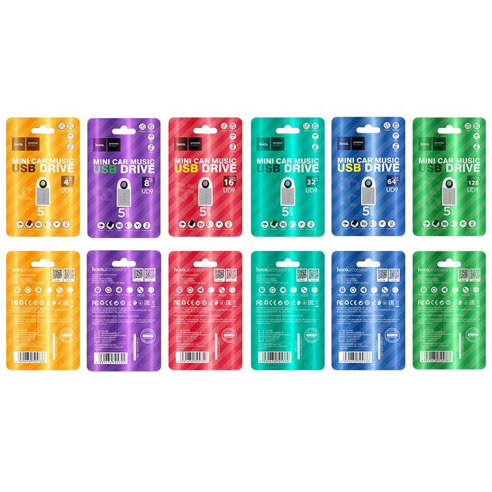 Pendrive 16GB USB 2.0 (USB A) Hoco mini UD9 srebrny