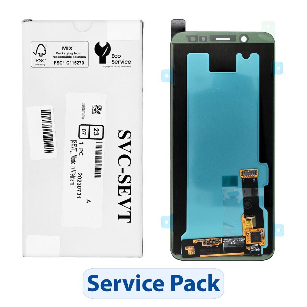 ServicePack LCD Display for SAMSUNG A6 2018 A600F GH97-21898A without frame