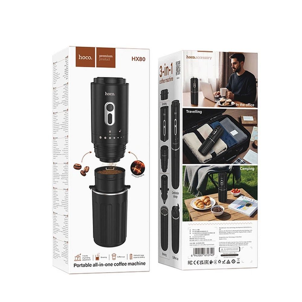 Portable all in one coffee machine Hoco HX80 black