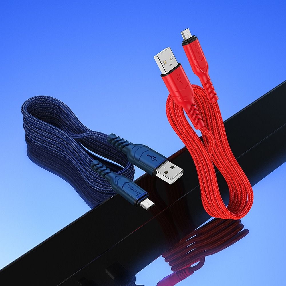Kabel USB A do Micro USB Hoco 2,4A 1 m X59 czerwony