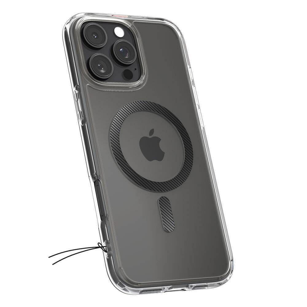 SPIGEN case ULTRA HYBRID MAG compatible with MagSafe for IPHONE 16 Pro Max carbon fiber