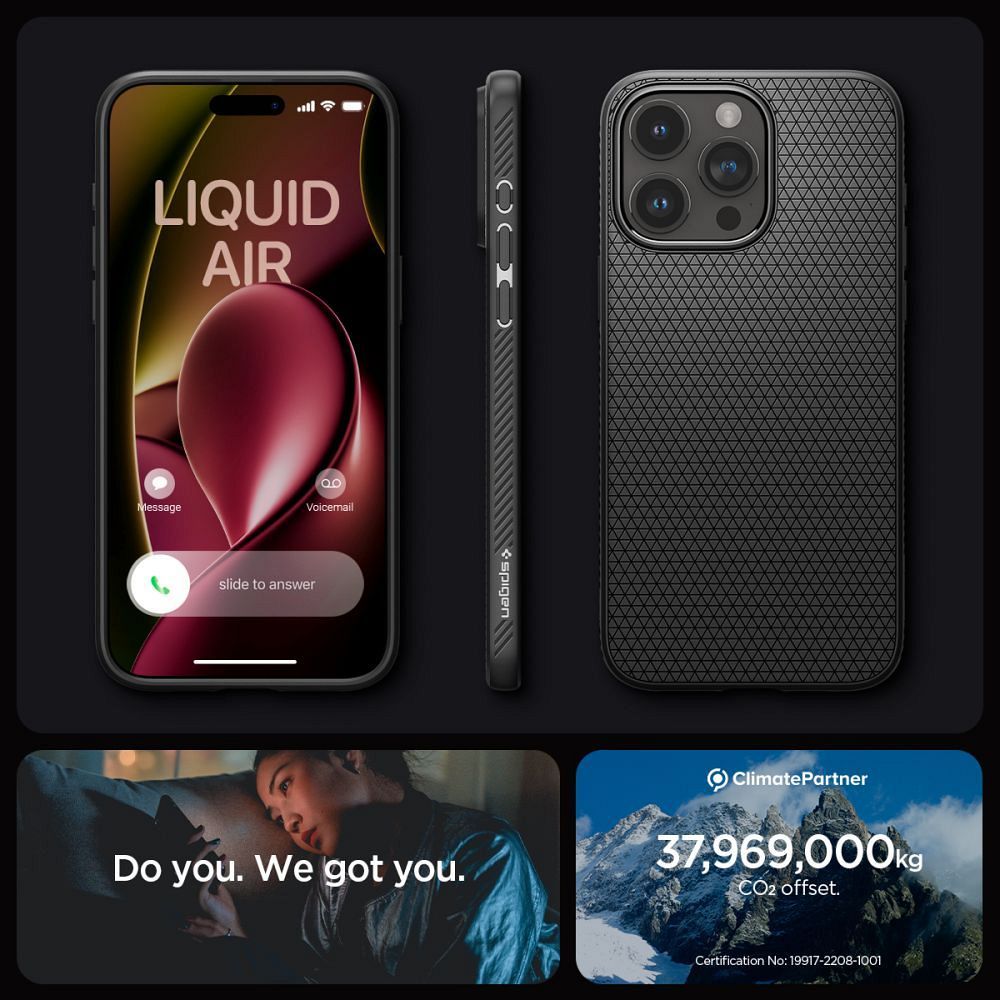 SPIGEN futerał LIQUID AIR do IPHONE 15 Pro Max matte black