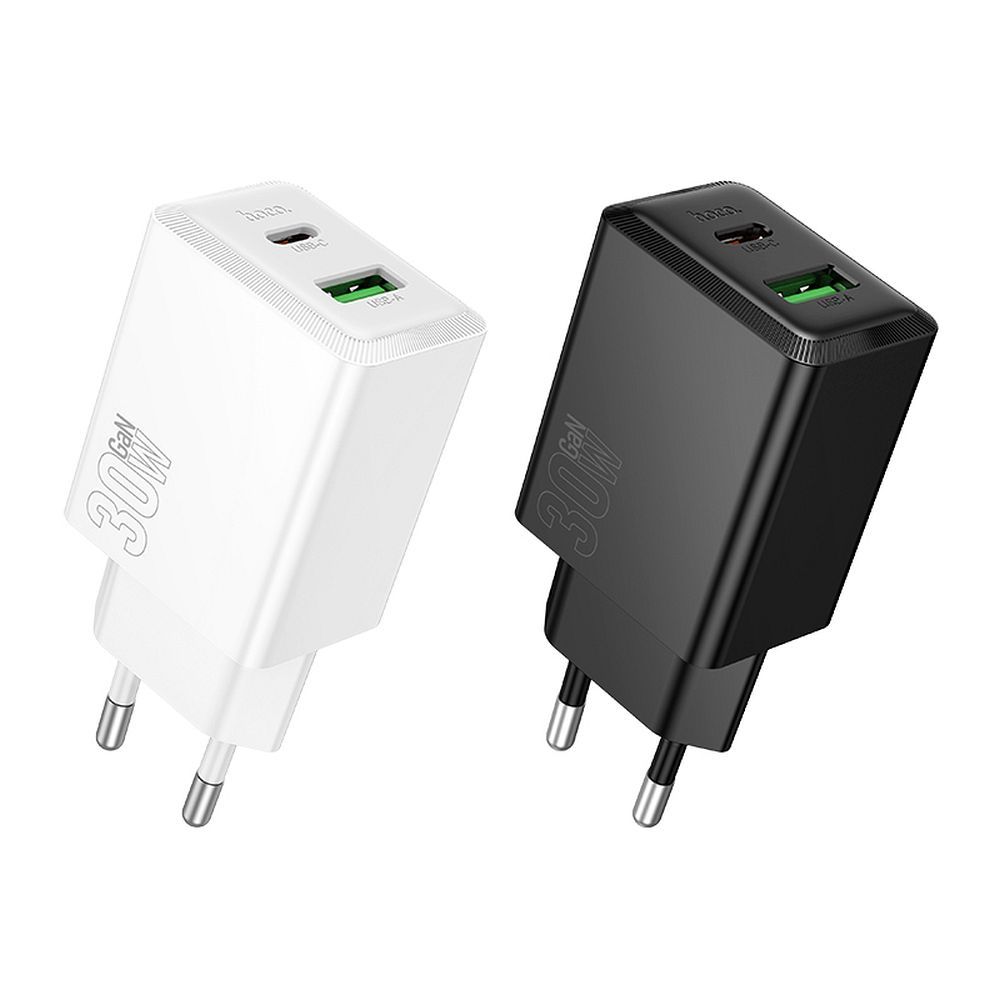 Phone charger Hoco USB A + USB C QC3.0 PD AFC 3A 30W N71 black