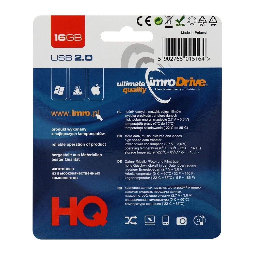 IMRO pendrive BLACK 16GB USB2.0