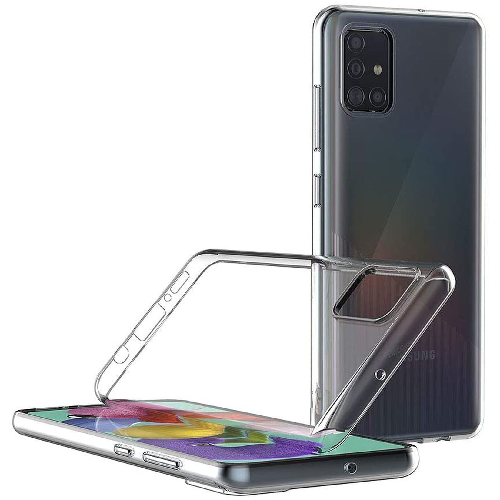 Futerał CLEAR CASE 2 mm BOX do SAMSUNG A51 transparentny