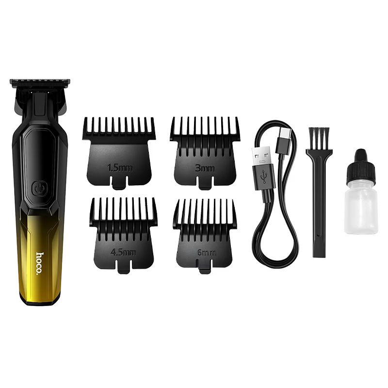 Hair clipper with digital display Hoco HP27 gold