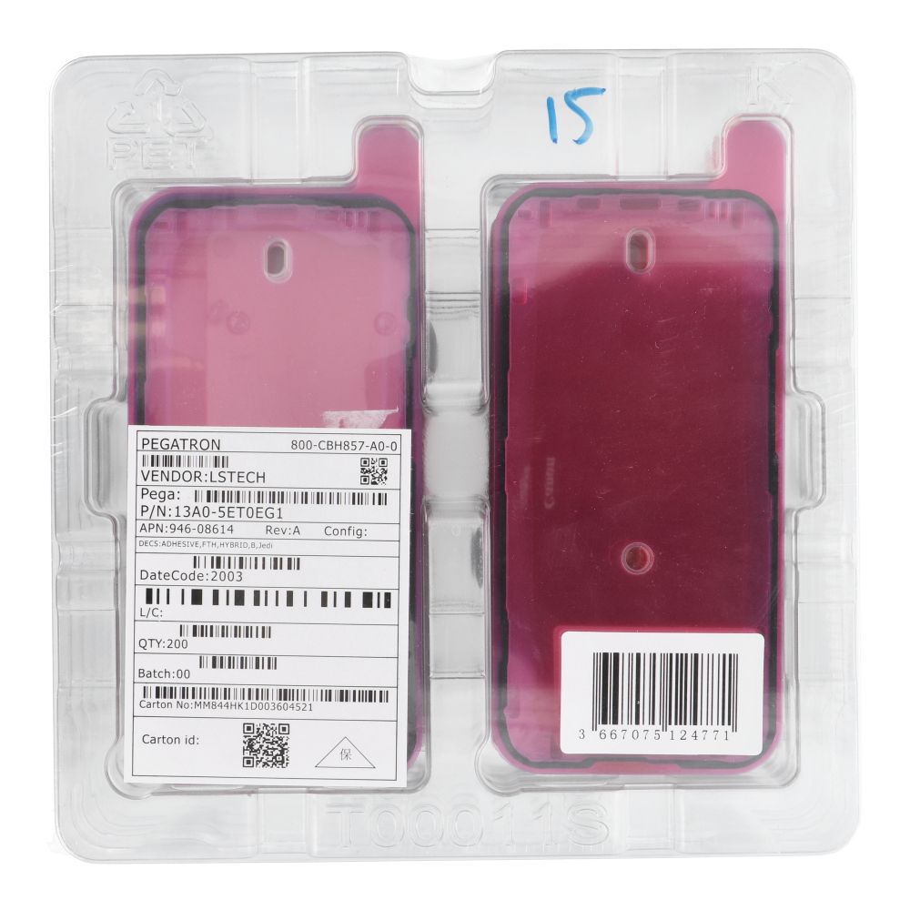 ServicePack Adhesive Foil Display for iPhone 15 (box of 200)